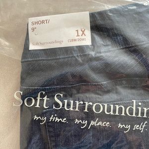 Soft Surroundings *NIP* denim stretch shorts 1X